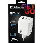 Сетевое зарядное устройство Defender UPA-105 65W, USB A+C+С, белый, фото5