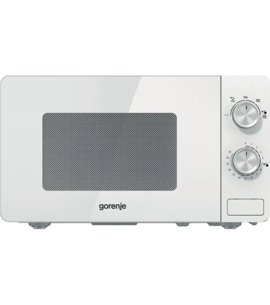Микроволновая печь Gorenje MO20E1W2 белый, 20 л, 800 Вт, переключатели - поворотный механизм
