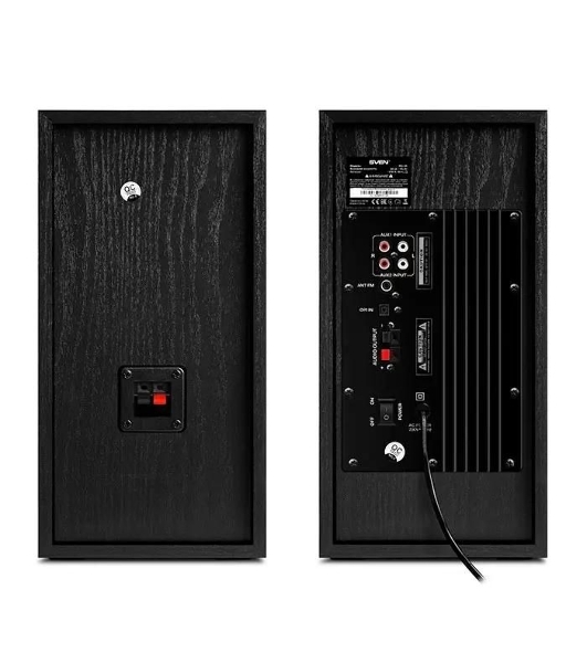 Акустическая система 2.0 SVEN MC-20, черный, мощность 2x45Вт (RMS), FM-тюнер, USB/microSD, дисплей, пульт ДУ, Bluetooth, Optical SVEN MC-20, черный, акустическая система 2.0, мощность 2x45Вт (RMS), FM-тюнер, USB/microSD, дисплей, пульт ДУ, Bluetooth, Optical