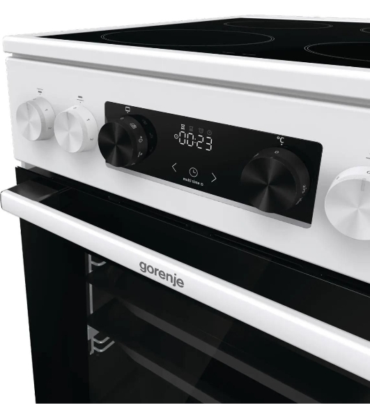 Плита электрическая Gorenje GEC5C42WG белый, конфорок 4 электрических, духовка 70 л, 50 см x 85 см x 59.4 см (без крышки)