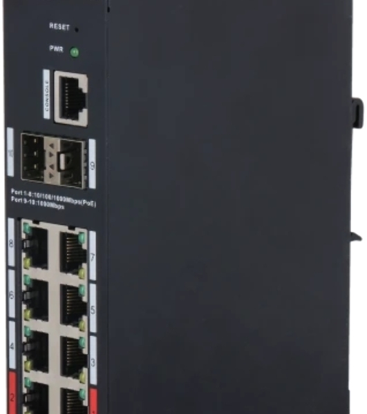 Коммутатор Dahua DH-HS4210-8GT-110, 8×1 Гбит/с + 2×1 Гбит/с SFP, управляемый