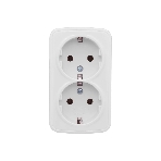 Розетка EKF Basic Минск EGR16-128-10 2-местная ОП 16А с заземлением белая, фото 1