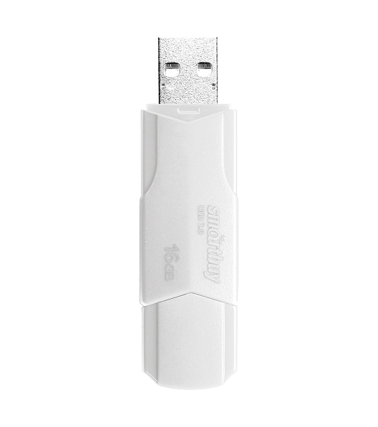 Флешка USB Smartbuy CLUE white (SB16GbCLU-W3), 16Gb, USB 3.0/3.1, R/W 70/25, белый