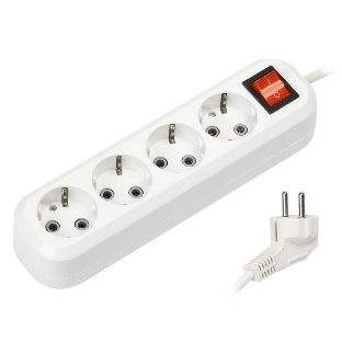 Удлинитель Smartbuy (SBE-16-4-02-ZS) 4 гнз х 2,0 м (16А/3.5 кВт, ПВС 3х1.0)
