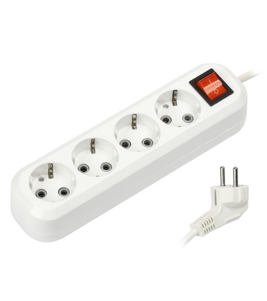Удлинитель Smartbuy (SBE-16-4-02-ZS) 4 гнз х 2,0 м (16А/3.5 кВт, ПВС 3х1.0)