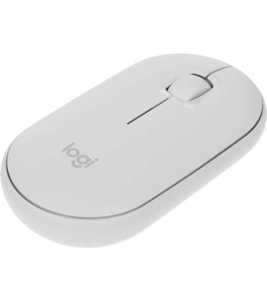 Мышь беспроводная Logitech Pebble M350 белый, 1000 dpi, радиоканал, Bluetooth, USB, кнопки - 3