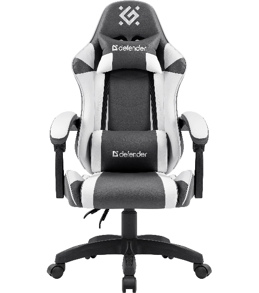 Кресло Defender Fortune серый, экокожа, 120 кг