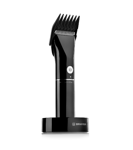 Машинка для стрижки BRAYER BR3400, LED-дисплей, 4 насад, турбо, титан. покр, регу. высоты лезвий