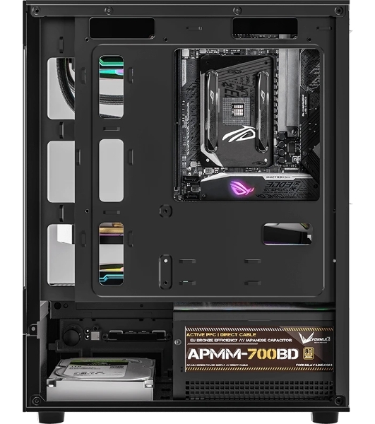 Компьютерный корпус AeroCool/Formula Crystal Z1CM черный без БП mATX 5x120мм 1xUSB3.0 audio bott PSU