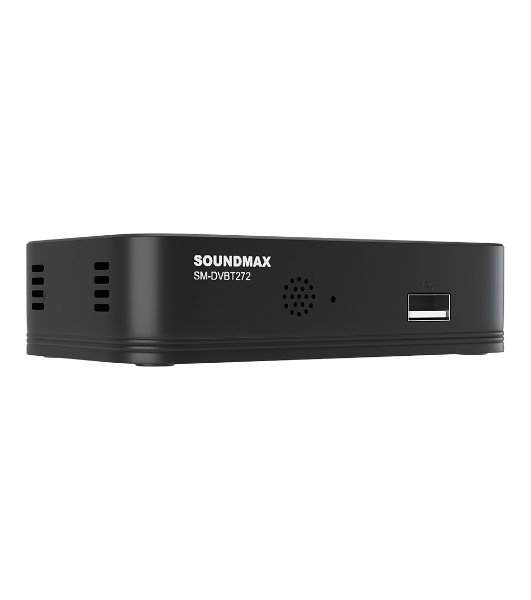 Приставка для цифрового ТВ SoundMax SM-DVBT272 черный, DVB-T2, DVB-T, DVB-C, HDMI, USB 2.0 х2