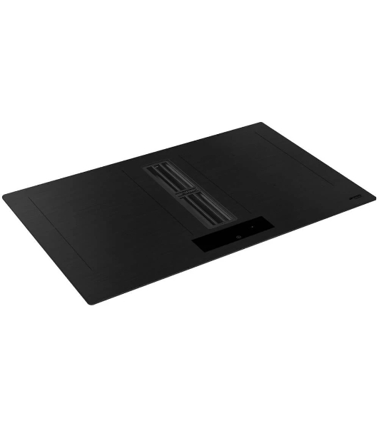 Варочная поверхность со встроенной вытяжкой Smeg HOBD382MB2, 83 см, индукция, слайдерное управление, 4 зоны нагрева, 9 уровней мощности, автоматическое определение посуды, таймер, быстрый старт, индикация остаточного тепла, 650 м3/ч, 8 скоростей + 2 интенсивных режима, энергоэффективность А+, черный