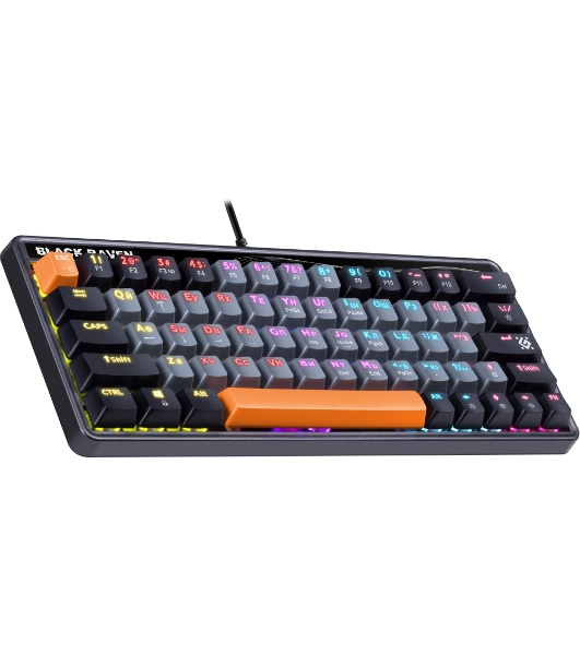 Клавиатура проводная Defender MECHANICAL BLK RAVEN GK-417 RU RGb