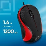 Мышь проводная Oklick 115S черный/красный, 1200 dpi, USB, кнопки - 3, фото10