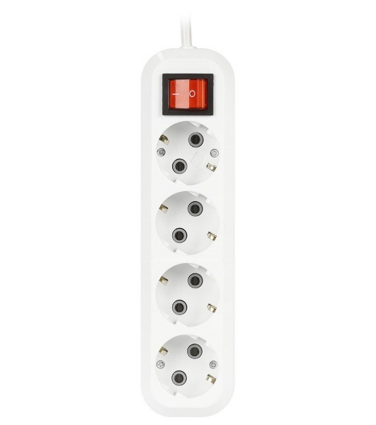 Удлинитель Smartbuy (SBE-16-4-02-ZS) 4 гнз х 2,0 м (16А/3.5 кВт, ПВС 3х1.0)