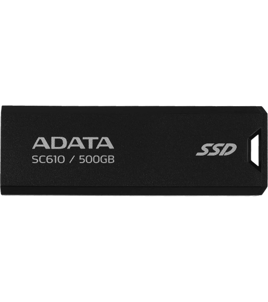 Внешний SSD ADATA SC610, 500Gb, USB Type-A, R/W 550/500 Mb/s черный