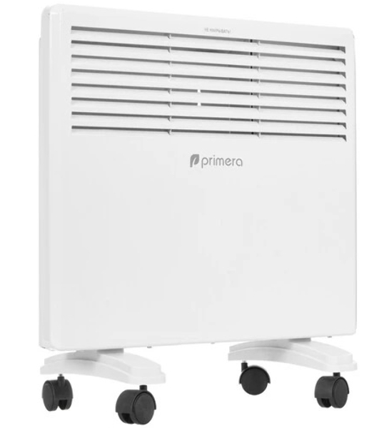 Конвектор электрический Primera PHP-1000-MWB, белый, 1000 Вт, 15 м2, термостат