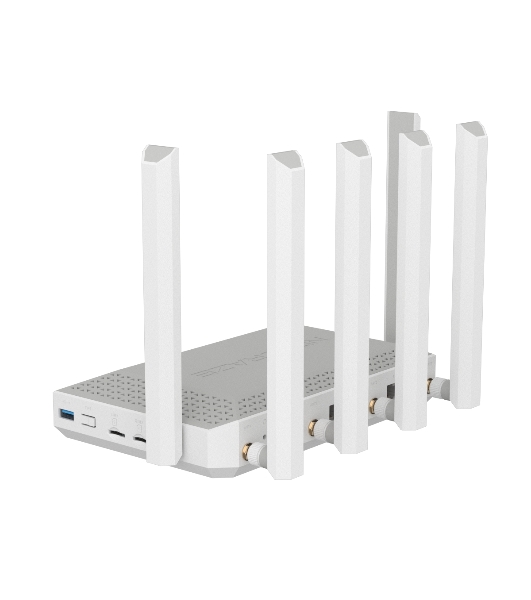 Мультигигабитный интернет-центр Netcraze Hero 5G (NC-4110) с модемом 5G, двумя слотами для SIM-карт, Mesh Wi-Fi 6 AX3000, Smart-коммутатором 1×2.5G и 4×1G, многофункциональными портами USB 3.0 и 2.0