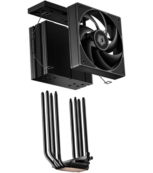 Кулер для процессора ID-COOLING FROZN A410 TD LGA1851/1700/1200/115X/AM5/AM4 (10шт/кор, TDP 220W, PWM, 4 тепл.трубки прямого контакта, FAN 120мм, черный) RET