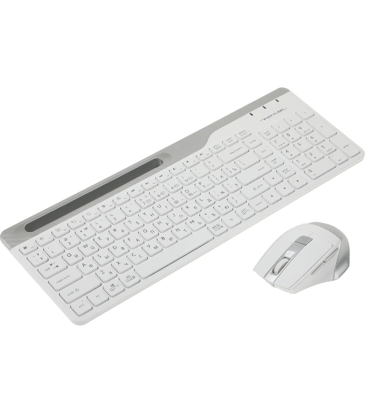 Комплект клавиатура+мышь A4Tech FStyler FB2535C беспроводной, USB + Bluetooth, 2000 DPI, белый