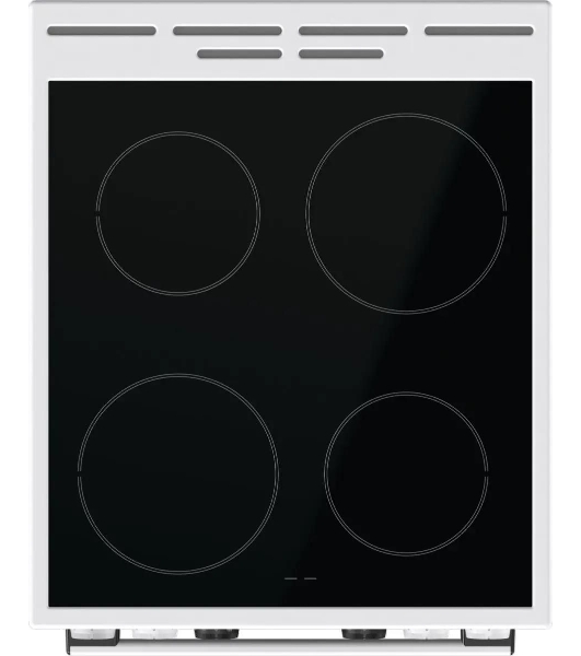 Плита электрическая Gorenje GEC5C42WG белый, конфорок 4 электрических, духовка 70 л, 50 см x 85 см x 59.4 см (без крышки)