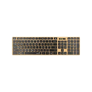 Клавиатура Genius Slimstar 7250BT гибридная, Bluetooth, радиоканал, сосновое дерево/чёрный