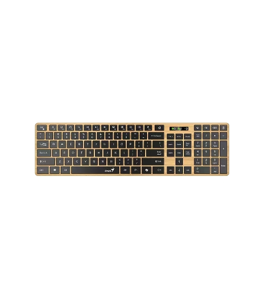 Клавиатура Genius Slimstar 7250BT гибридная, Bluetooth, радиоканал, сосновое дерево/чёрный