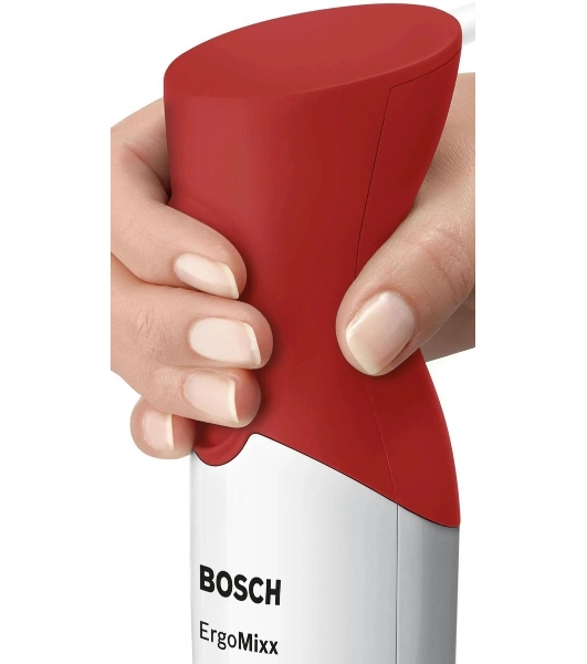 Блендер погружной Bosch MSM64110 белый/красный, 450 Вт, 2 скорости, турбо