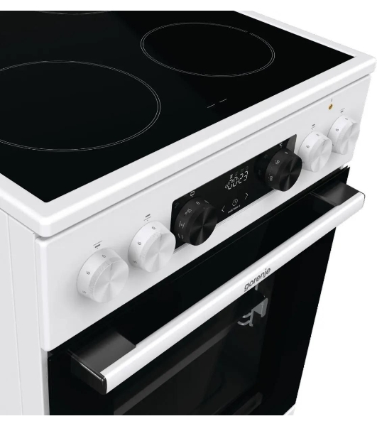 Плита электрическая Gorenje GEC5C42WG белый, конфорок 4 электрических, духовка 70 л, 50 см x 85 см x 59.4 см (без крышки)
