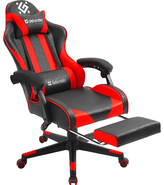 Кресло игровое Defender ROCK BLACK/RED PU