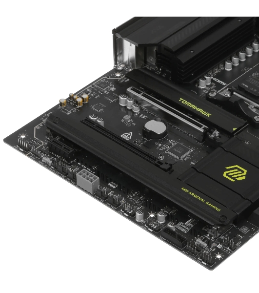 Материнская плата MSI MAG B850 TOMAHAWK WIFI, AM5, AMD B850, 4xDDR5, 4xSATA, 3xM.2, 1xPCIe 5.0 x16, 1xPCIe 4.0 x16, 1xPCIe x1, 1xHDMI, 1xDP, 1x5Gb LAN, Wi-Fi 7, Bluetooth 5.4, 1xUSB-C 20Gbps, 1xUSB-C 10Gbps, 2xUSB-A 10Gbps, 2xUSB-A 5Gbps, 4xUSB-A 2.0, 3x3.5 мм + S/PDIF оптический, 7.1, чёрный, ATX