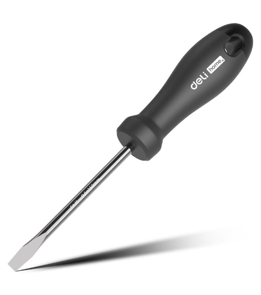 Отвертка шлицевая Home Series'; Deli HT1106 6x150 мм Эксклюзивный дизайн. Рукоятка из высококачественного софттач пластика