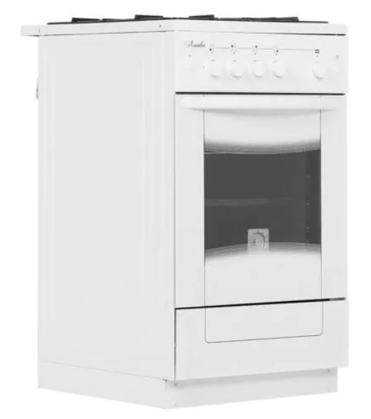Плита газовая Лысьва ГП 400 М2С-2У белый, конфорок 4 шт, духовка 51 л, 50 см x 84 см x 60 см