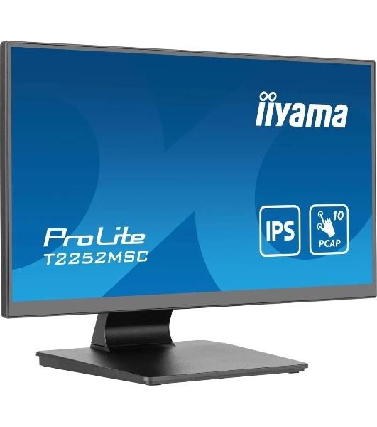 Монитор 21.5' Iiyama ProLite T2252MSC-B2 IPS 1920x1080, 60 Гц, 5 мс, 16:9, 250 кд/м2, 1хHDMI, 1хDP, 2xUSB, черный
