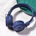 Беспроводные/проводные наушники Hoco W25 синий, полноразмерные, Bluetooth + проводной, до 12 ч., фото3