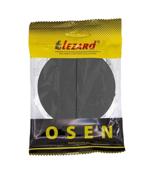 Выключатель проходной 2-кл. СП OSEN 10А IP20 механизм черный бархат LEZARD 743-4288-106