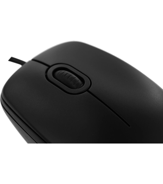 Мышь проводная Logitech B100 черный, 1000 dpi, USB, кнопки - 3