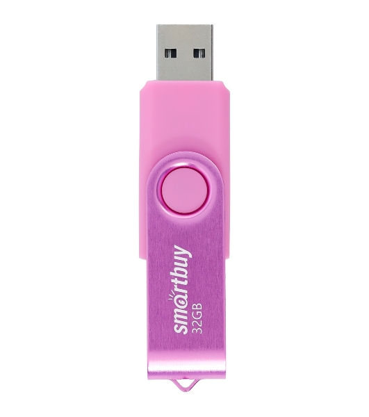 Флешка USB Smartbuy Twist Pink (SB032Gb2TWP), 32Gb, USB 2.0, R/W 15/12, розовый