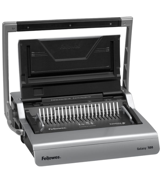Переплетчик Fellowes GALAXY 500 A4/перф.25л.сшив./500/пластик.пруж. (6-50мм)