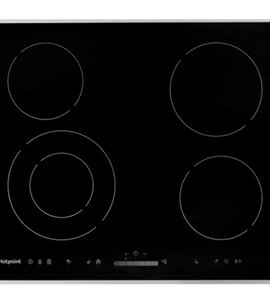Электрическая варочная панель Hotpoint HR 6T2 X S, независимая, черный