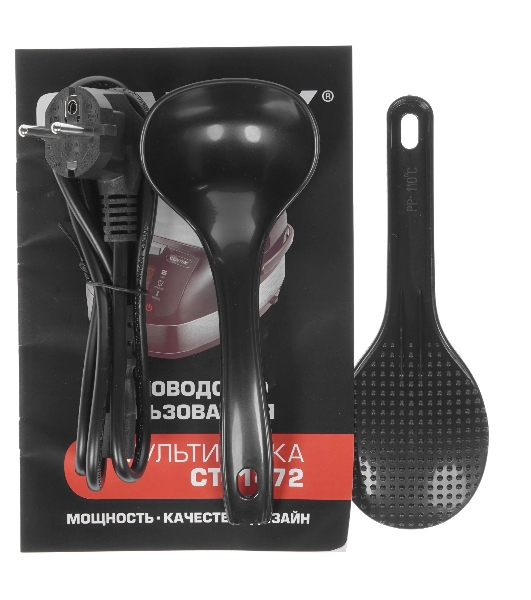 Мультиварка Centek CT-1472 Ceramic черный/сталь, 860 Вт, 5.0 л, LED, 21 программа