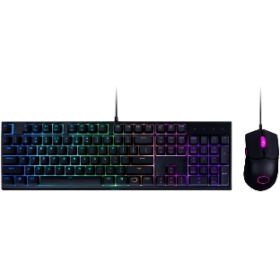 Комплект клавиатура+мышь Cooler Master MS110 проводной, USB, 3200 DPI, чёрный
