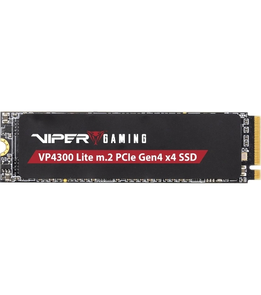 Накопитель SSD Patriot Viper VP4300 Lite, 500Gb, PCIe 4.0 x4, M.2 2280, NVMe, R/W 7000/4000, с радиатором