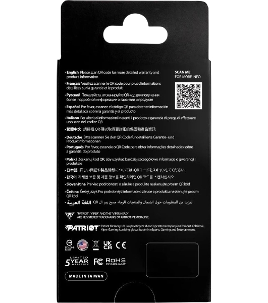 Накопитель SSD M.2 Viper 4.0Tb VP593 Series PV593P4TbM28H (PCI-E 5.0 x4, up to 14000/13000MBs, 3D TLC, 3000TbW, DRAM, NVMe 2.0, SM2508)