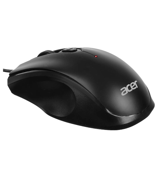 Мышь проводная Acer OMW020 черный, 1600 dpi, USB, кнопки - 4