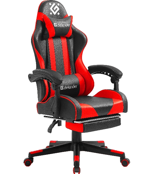 Кресло игровое Defender ROCK BLACK/RED PU