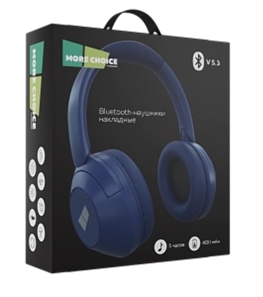 Беспроводные наушники MORE CHOICE HW11 синий, накладные, Bluetooth, до 6 ч