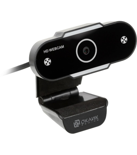 Веб-камера OKLICK OK-C012HD 1280x720, 30 кадр/с, USB Type-A, микрофон, универсальное крепление