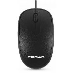 Мышь проводная Crown CMM-128 черный, 1000 dpi, USB, кнопки - 2, фото 1