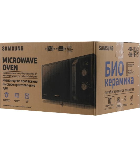 Микроволновая печь Samsung MS23K3614AW белый, 23 л, 800 Вт, переключатели - поворотный механизм