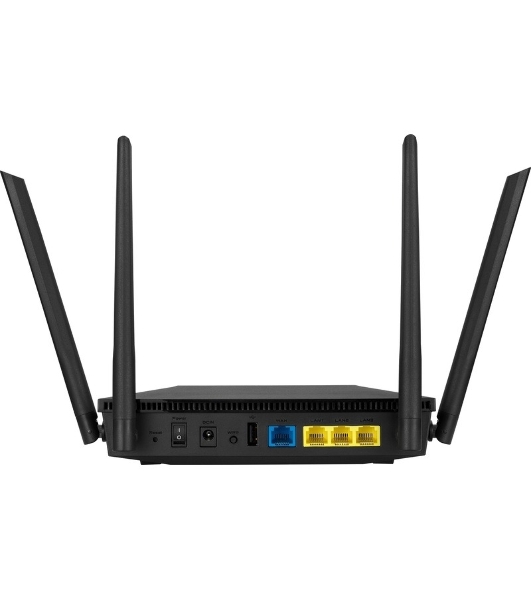 Роутер ASUS RT-AX53U 802.11b/g/n/ac/ax, до 574 + 1201 Mbps, 2,4 + 5 гГц, 4 антенны, USB